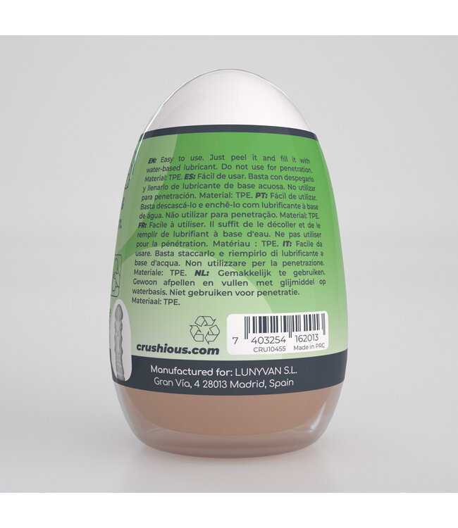 Crushious Ezy Egg Grün: Stilvolles Masturbator-Ei für nachhaltigen Genuss