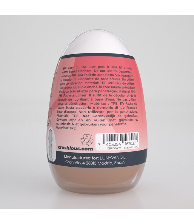 Crushious Ezy Egg Masturbator Rot – Innovativer Solo-Spaß für ultimativen Genuss