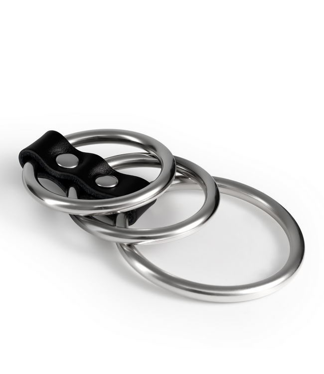 Crushious Saruman Silver Metal Cock Ring Set – Versatile Pleasure Trio
