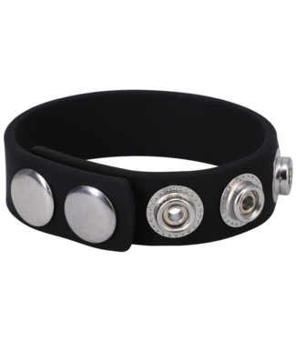 Doc Johnson Silicone Adjustable 3 Snap Cockring Met Veiligheidsknopen Van Doc Johnson