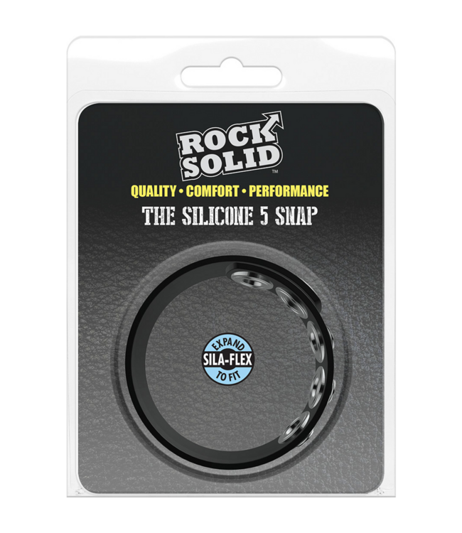 Doc Johnson Silikon 5 Snap Cockring – Anpassbar, bequem & sicher für jeden Tag