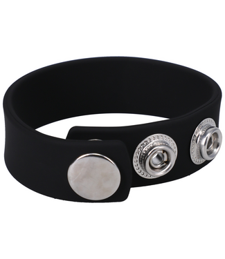 Doc Johnson Adjustable Silicone 3 Snap Cock Ring - Safe, Comfortable Fit