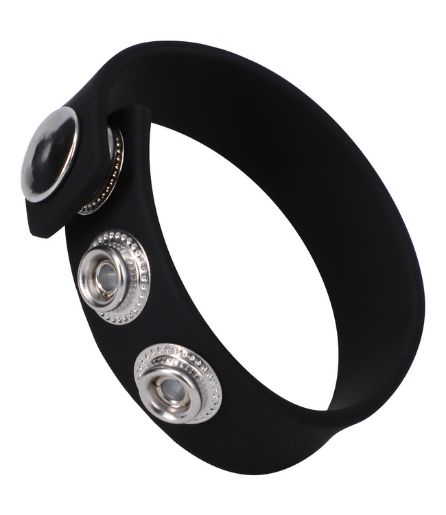 Doc Johnson Silicone Verstelbare Cockring Met 3 Nikkelsnaps Voor Comfortabele Pasvorm