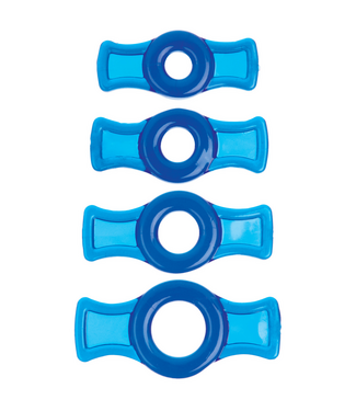 Doc Johnson TitanMen Flexible Cock Ring Set - 4 Sizes for Ultimate Comfort