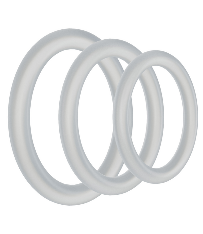 Doc Johnson Tri-Pack Silicone Cock Rings for Comfort & Size Enhancement