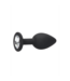 Ouch! Stilvoller Silikon-Analplug 7,3 cm mit abnehmbarem Schmuck-Diamant