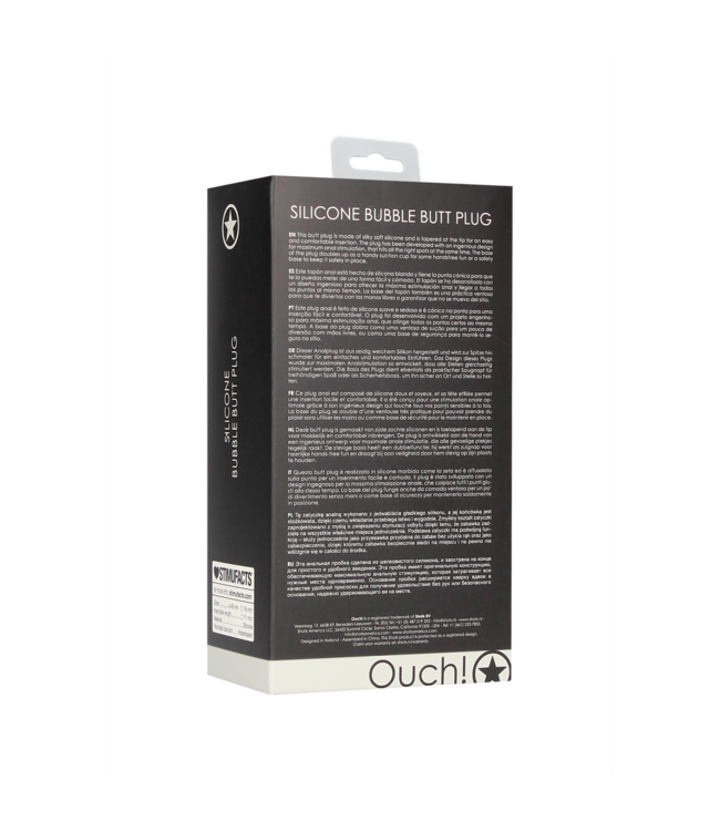 Ouch! Siliconen Buttplug Met Zuignap 11,6 cm - Comfortabel Taps Toelopend Model