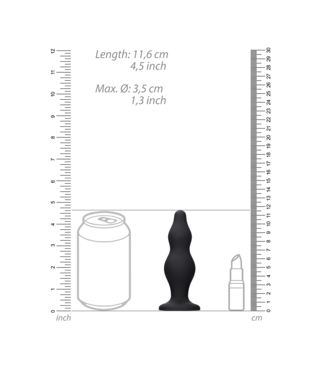 Ouch! Seidiger Silikon-Buttplug 11,6 cm – Komfort & intensive Stimulation