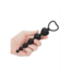 Ouch! Intense Pleasure Anal Heart Beads - Soft Silicone 18.5 cm