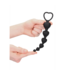 Ouch! Siliconen Anale Ketting 18,5 cm Met Hartvormige Kralen Voor Intens Plezier