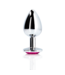 Ouch! Luxury Heart Gem Aluminium Butt Plug - 9.3 cm Silver/Rubellite Pink