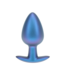 Ouch! Weicher Silikon-Analplug groß 8,9 cm - Stilvoll in Metallic-Blau
