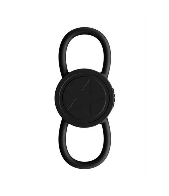 Ouch! Dual Function Strap-On Sleeve Zwart 14cm – Stevige Cockring & Dildo