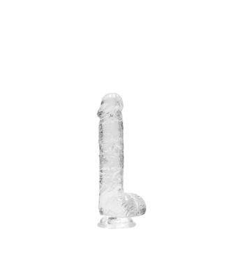 RealRock RealRock Crystal Clear Dildo 17 cm Met Realistische Ballen En Zuignap