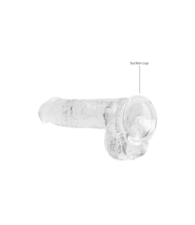 RealRock RealRock Crystal Clear Dildo 17 cm Met Realistische Ballen En Zuignap