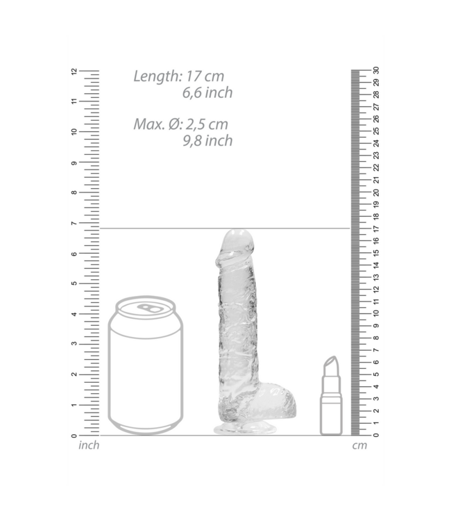 RealRock Lifelike 17 cm Realistic Dildo with Balls – Body Safe & Easy Clean