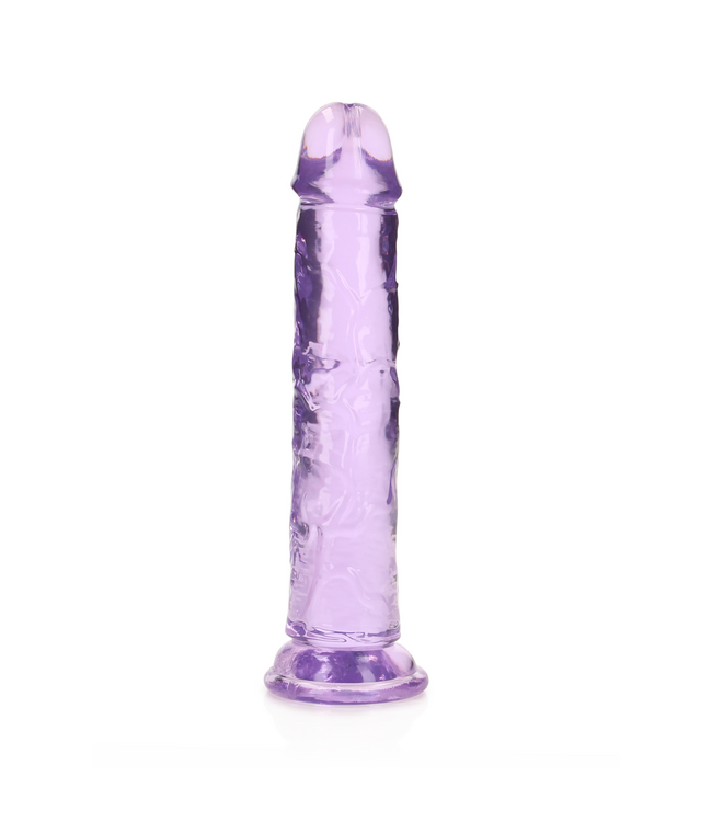 RealRock RealRock Transparante Realistische Dildo Met Zuignap 20 cm Paars