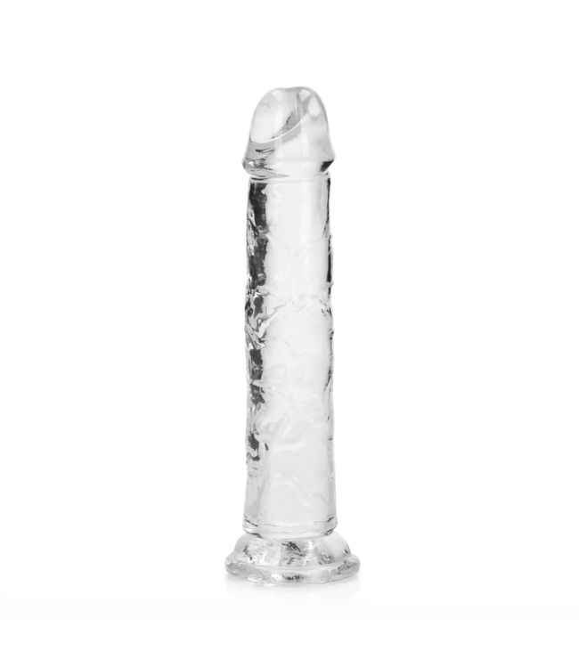 RealRock Gerader Realistik-Dildo 20 cm transparent mit Saugnapf, phthalatfrei