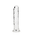 RealRock Gerader Realistik-Dildo 20 cm transparent mit Saugnapf, phthalatfrei