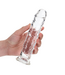 RealRock Gerader Realistik-Dildo 20 cm transparent mit Saugnapf, phthalatfrei
