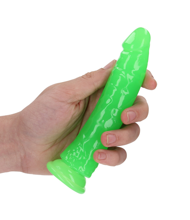 RealRock RealRock Glow In The Dark Dildo Met Zuignap 15,5 cm Slank En Realistisch