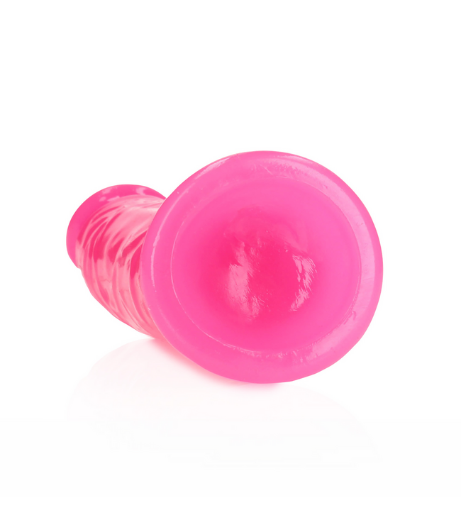 RealRock Realistischer GLOW IN THE DARK Dildo mit Saugnapf - 17,5 cm Erotik Spaß