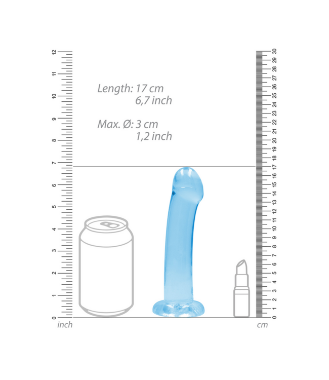 RealRock REALROCK Dildo 17 cm – Transparent, phthalatfrei, mit Saugnapf