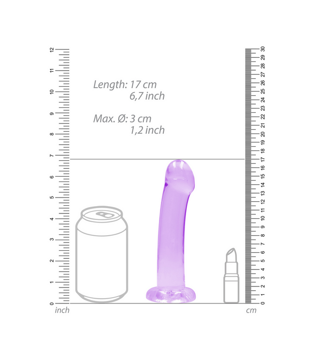 RealRock RealRock Crystal Clear Zuignap Dildo 17 cm Transparant Veilig Gebruik