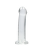 RealRock Crystal Clear Non-Realistic Dildo with Suction Cup - 17 cm