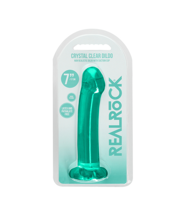 RealRock Crystal Clear REALROCK Dildo Met Zuignap 17 cm Voor Anaal En Vaginaal Gebruik