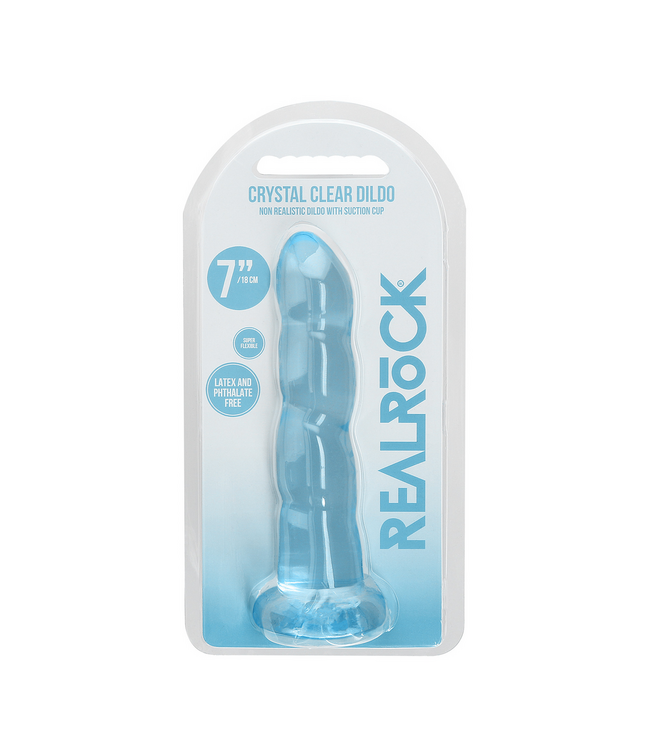 RealRock REALROCK Crystal Clear Non-Realistic Dildo 18 cm with Suction Cup