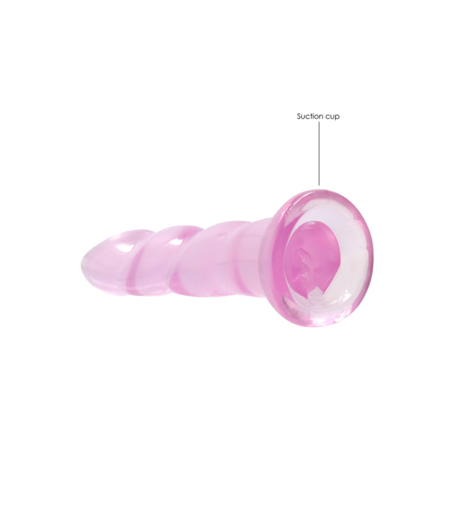 RealRock Crystal Clear 18cm Suction Cup Dildo - Body-Safe & Versatile Fun