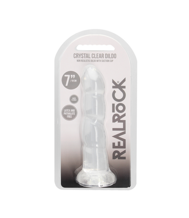 RealRock REALROCK Crystal Clear 18cm Non-Realistic Dildo with Suction Cup