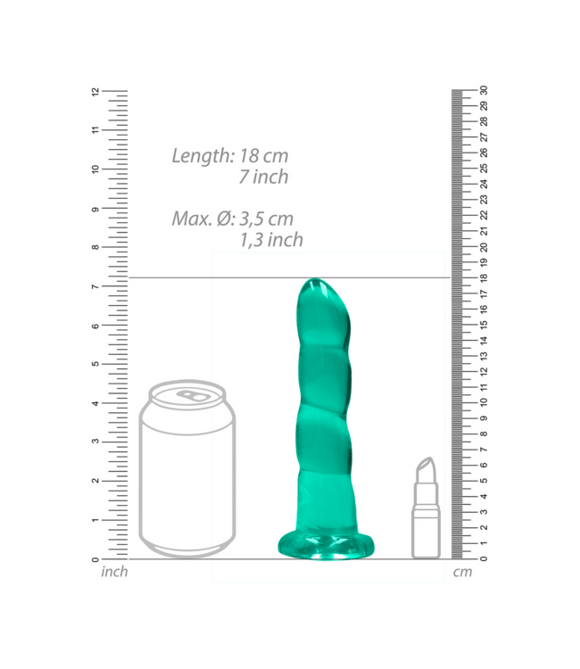 RealRock REALROCK Kristallklarer Dildo mit Saugnapf - 18 cm für maximales Vergnügen