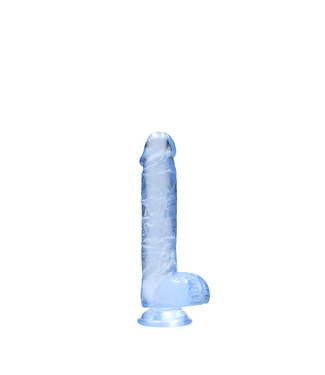 RealRock RealRock Crystal Clear Dildo Met Zuignap En Realistische Ballen 17 Cm