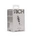 Rich by Shots Anale Plug Van Glanzende Legering Met 5 Ribbels En Wit Glazen Accent 7,3 cm