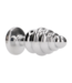 Rich by Shots Stylish Ribbed Diamond Anal Plug 7.3cm - Luxurious Silver Design