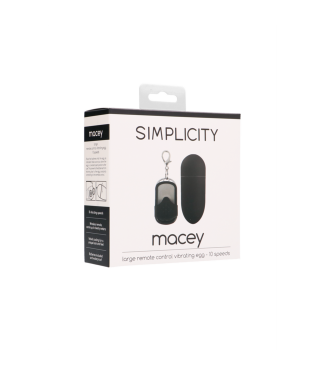 Simplicity Macey Fernbedienung Vibrations-Ei – 10 Stufen, 20 m Reichweite