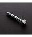 Steel by Shots Juwelen-Penisplug aus Edelstahl – 75 mm mit 3 Noppen und Juwel