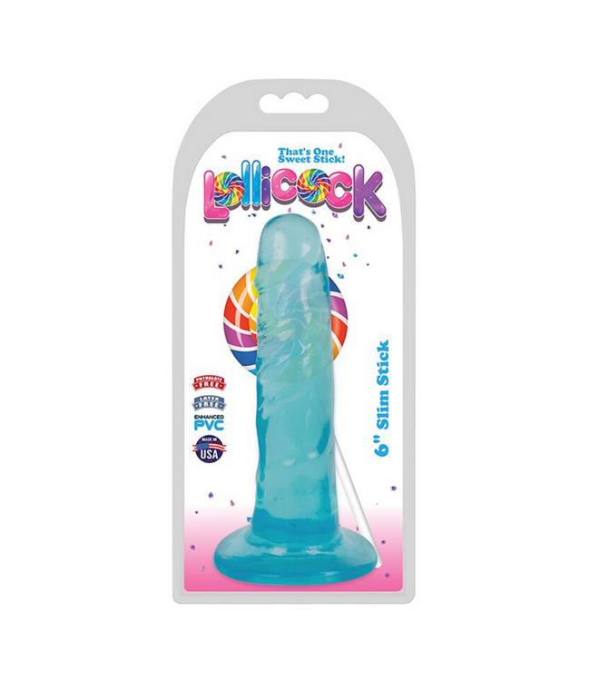 Curve Toys Slim Stick Berry Ice 14.1 cm - Realistic Dildo with Strong Suction Cup