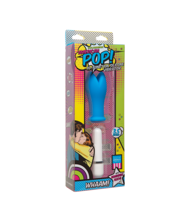 Doc Johnson American Pop Whaam! Siliconen Vibratorhoesje Met 10 Functies In Popartstijl