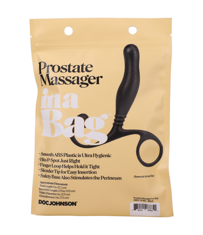 Doc Johnson Compacte Zwarte Prostate Massager Voor Precieze P-Spot Stimulatie