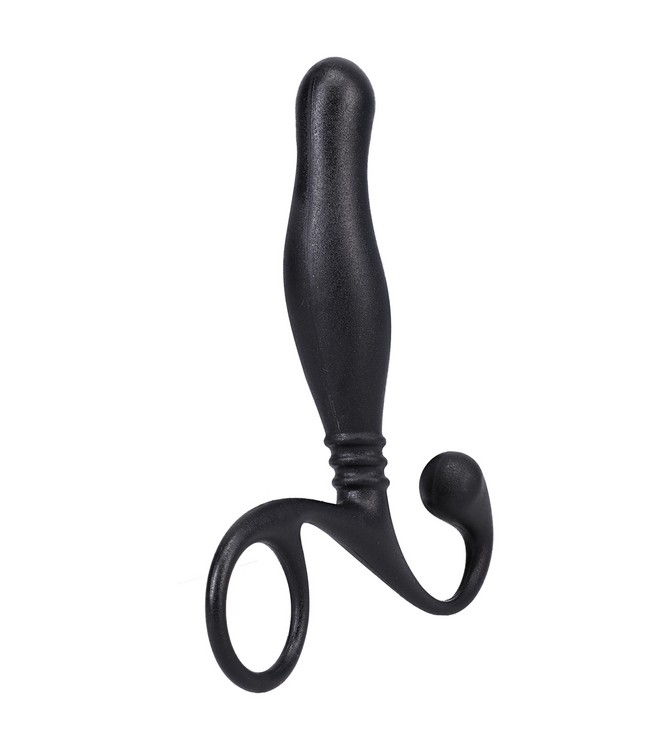 Doc Johnson Kompaktes Prostata-Massagegerät Schwarz – Präziser P-Punkt-Stimulator