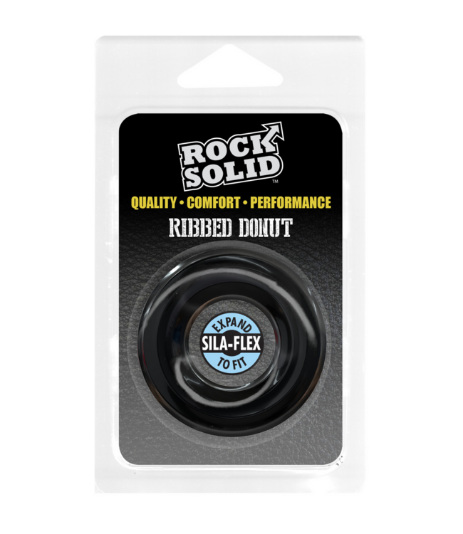 Doc Johnson Rock Solid Siliconen Ribbed Donut Cockring Voor Extra Grip En Stevige Erecties