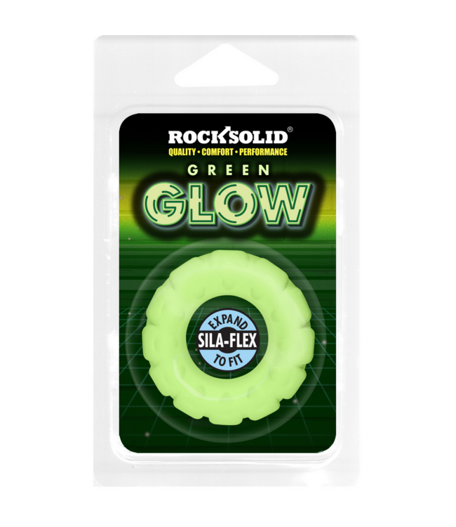 Doc Johnson Glow-in-the-Dark Tire Cockring: Textured, Stretchy & Secure Fit
