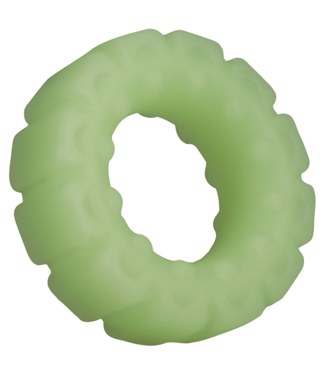 Doc Johnson Glow-in-the-Dark Tire Cockring: Textured, Stretchy & Secure Fit