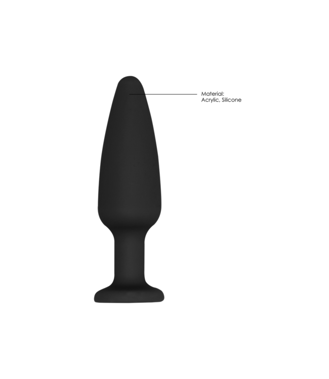 Ouch! Conische Buttplug Met Diamanten Afwerking En Flexibele Nek – 11,4 cm