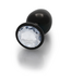 Ouch! Stylish Gunmetal Gemstone Butt Plug - 9.3 cm for Sensational Pleasure