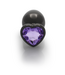 Ouch! Ouch! Aluminium Buttplug Met Hartvormige Juweelbasis 9,3 cm Zwart