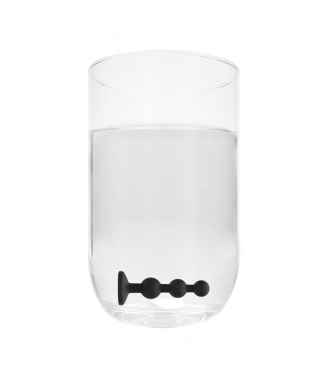 Ouch! Siliconen Buttplug Met Diamantbasis En Beads 11,4 cm – Ouch! by Shots